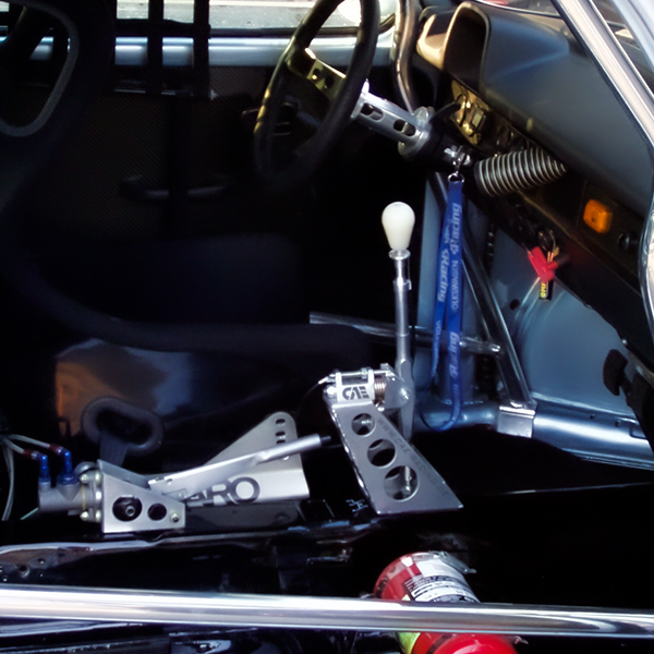 CAE Shifter Prototyp aus dem Jahr 2002 in Silber für den Mini im Mini eingebaut.