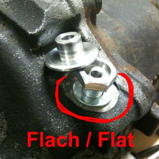 Flacher Nocken mit M10 Gewinde